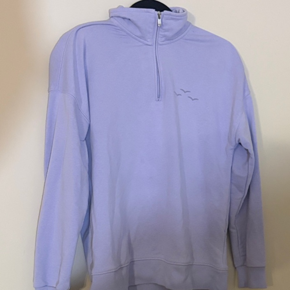 Lavender Half-Zip Pullover Sweatshirt